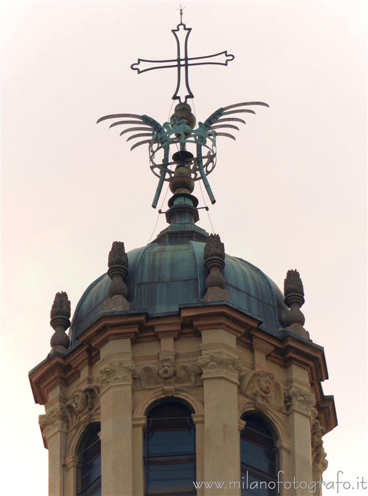 Milan (Italy) - Upper part of the lantern of the dome of the Basilica of San Lorenzo Maggiore